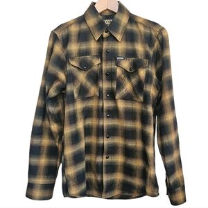 Dixxon Gold Standard Flannel Black Pearl Snap Shirt Gold Black